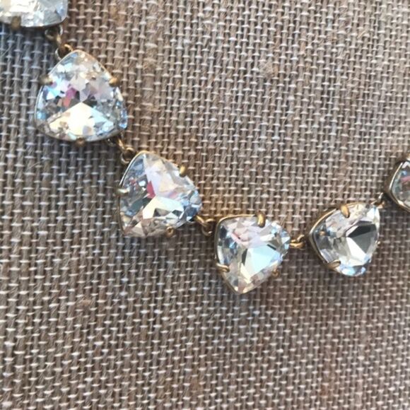 EUC Stella & Dot Sommervell Crystal Necklace Gold Vintage - Picture 5 of 8